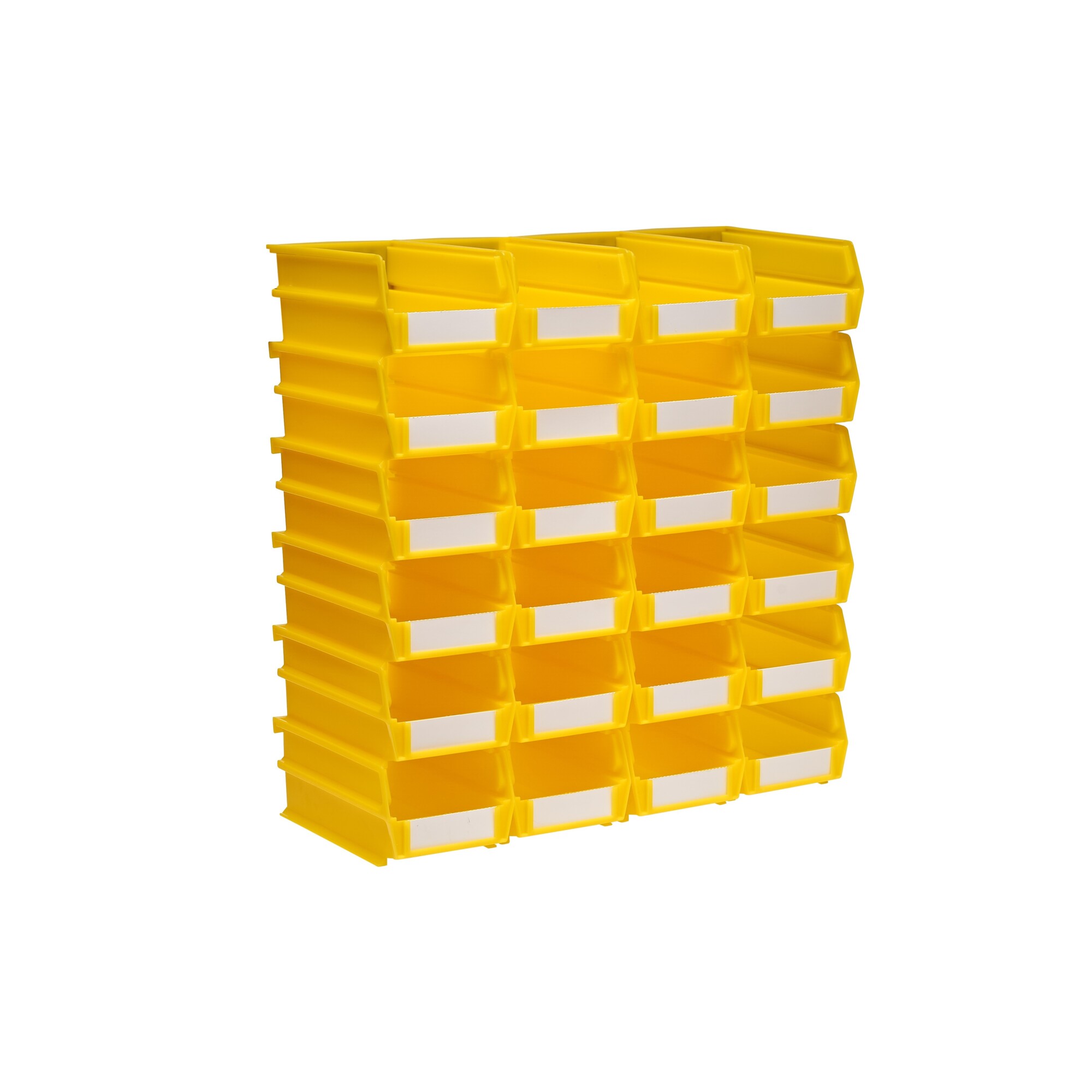 Triton Products LocBin Hanging and Interlocking Bins, 24-Pk., Yellow, 7 3/8-In.L x 4 1/8-In.W x 3-In.H, Model# 3-220Y